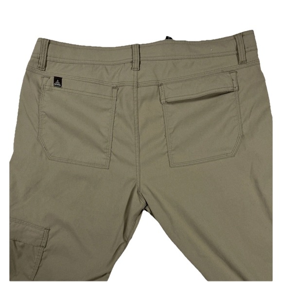 Prana Zion Pants Mens 36 x 30 Brown Stretch Straight Leg Vented Hiking Camping - Picture 4 of 8